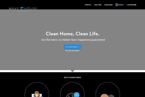 wavehousecleaning.com site used Wave-website