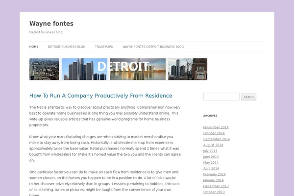 Twenty Twelve theme site design template sample