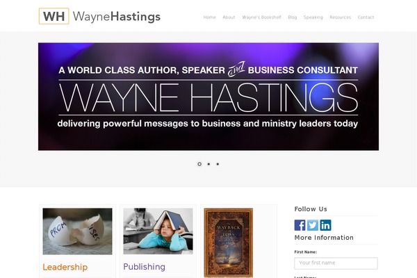 waynehastings.com site used Minimlpress