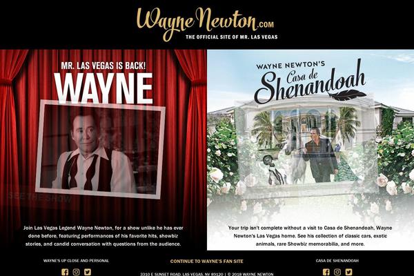 waynenewton.com site used Waynelanding