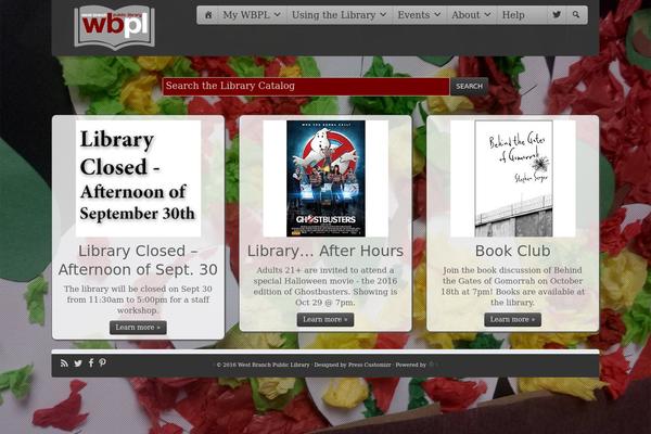 Customizr theme site design template sample