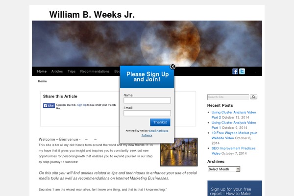 wbweeksjr.com site used Quark