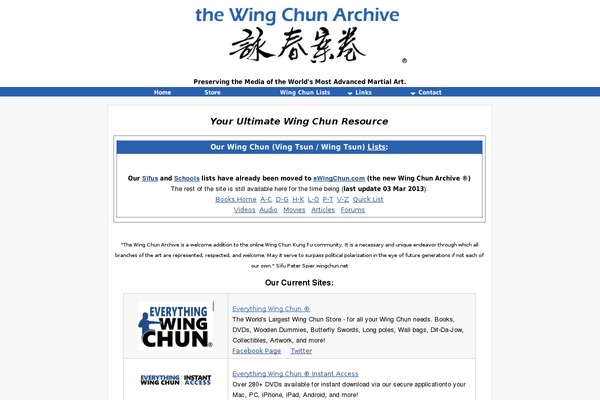 wcarchive.com site used Everythingwingchun