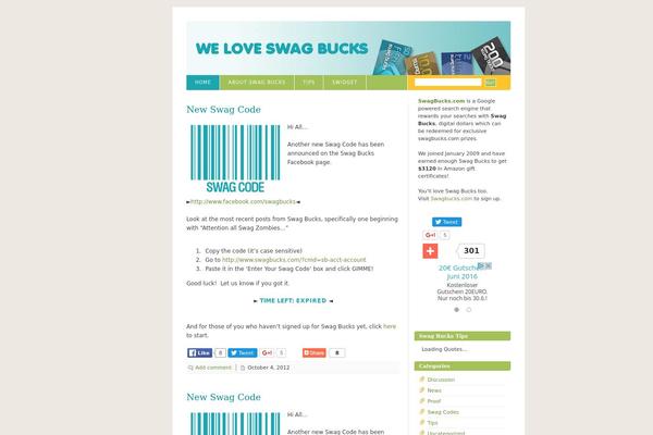 we-love-swag-bucks.com site used Blix-wp