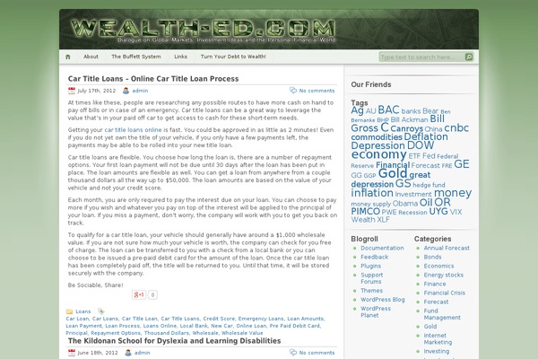 WordPress website example screenshot
