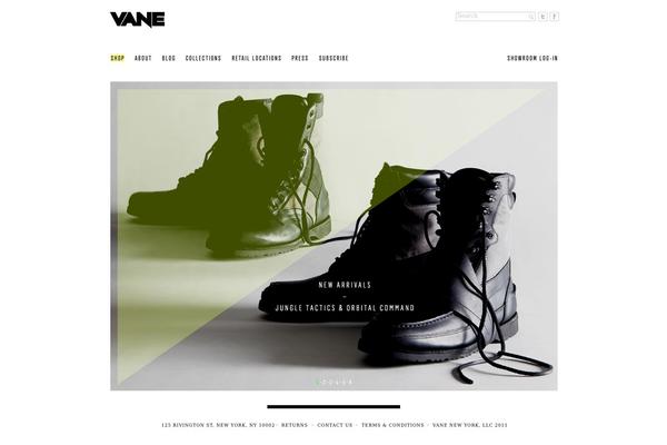 vane theme websites examples