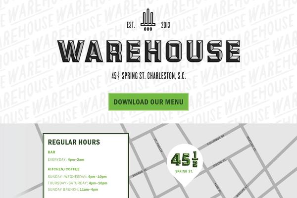 Warehouse theme site design template sample