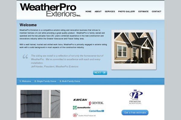 weatherproexteriors.ca site used Vibrant Cms