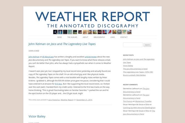 weatherreportdiscography.org site used Wrdisc