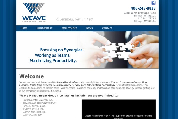weavemanagement.com site used Weave