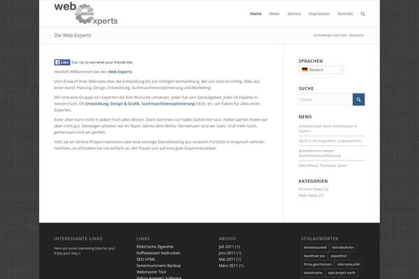 WordPress website example screenshot