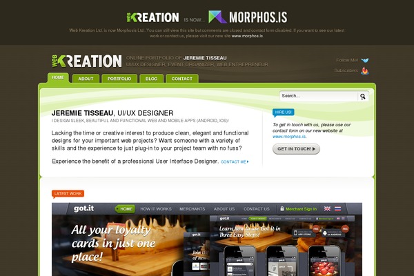 web-kreation.com site used Web-kreation