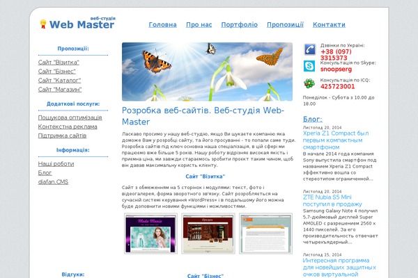 WordPress website example screenshot