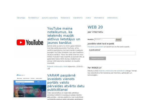 web20.lv site used Type