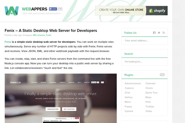 webappers.com site used Webappers4