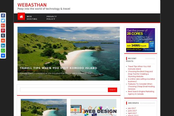 Red Mag theme site design template sample