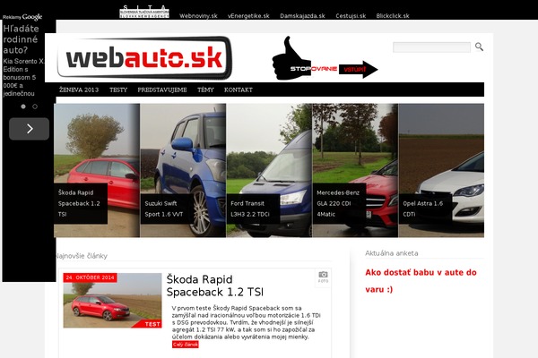 webauto.sk site used Webauto