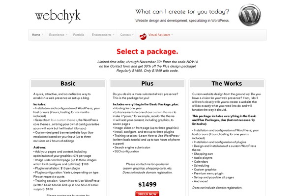 Blank Canvas theme site design template sample