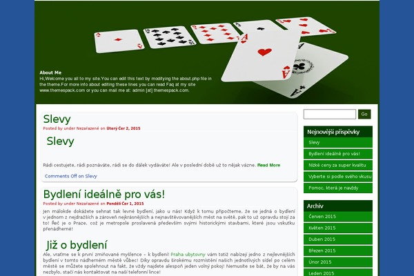 webcontext.cz site used Pokergreen