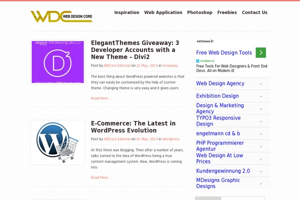 webdesigncore.com site used Architecture-designer