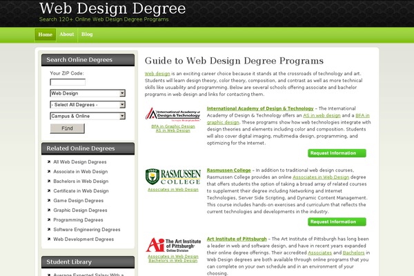 webdesigndegree.com site used New-evolution