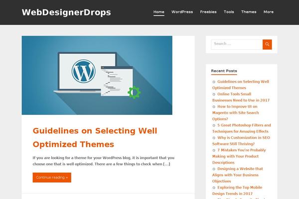 webdesignerdrops.com site used Webdesignerdrops