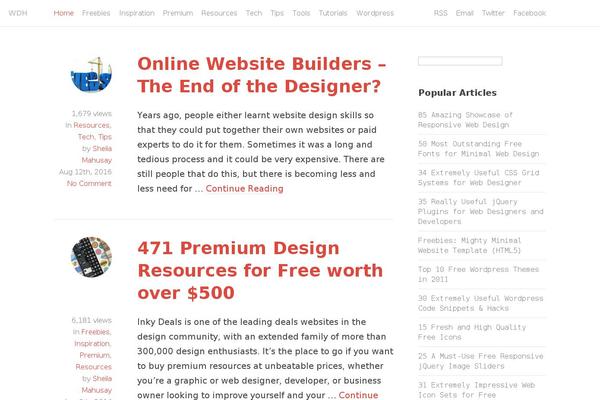 wdh theme websites examples