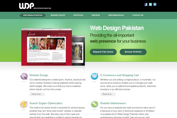 webdesignpakistan.pk site used Wdppk