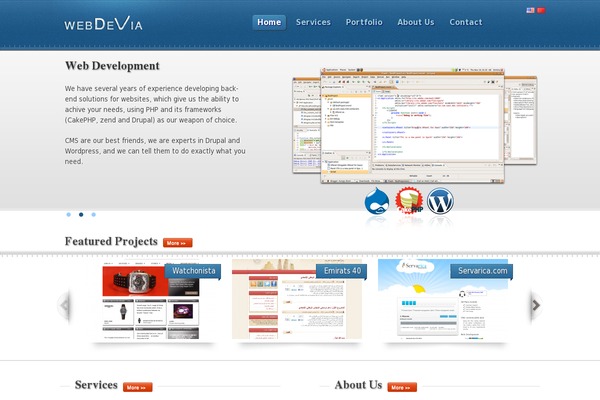 webdevia.com site used Customerxp