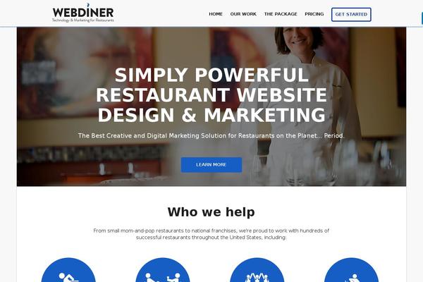 Webdiner theme site design template sample