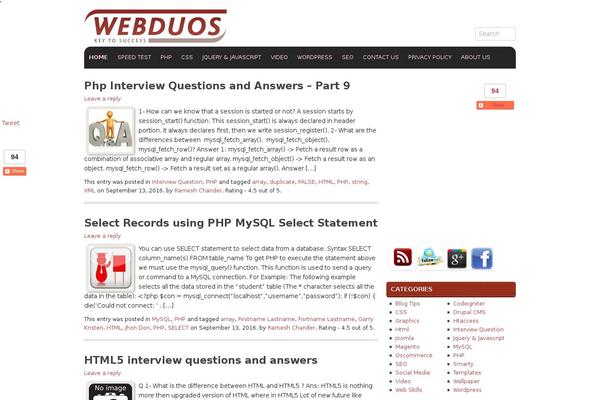 webduos.com site used Webduos