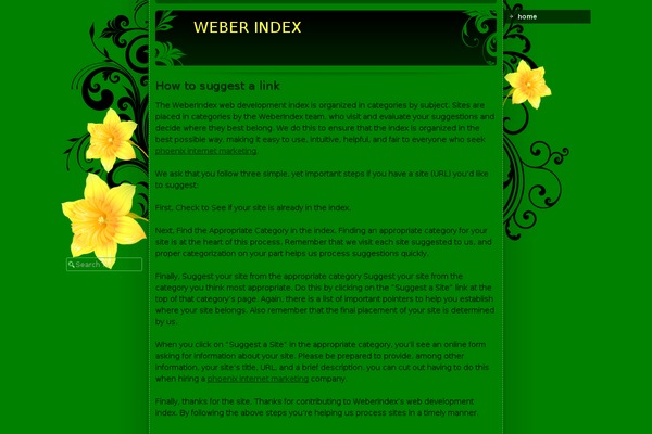 weberindex.com site used daffodil