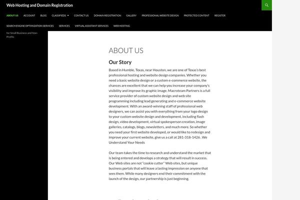Twenty Fourteen theme site design template sample