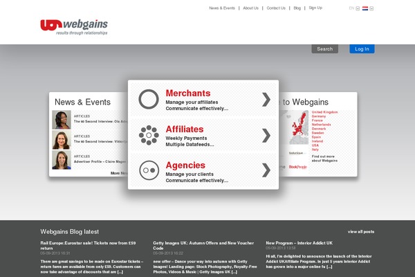 webgains.nl site used Webgains-updated