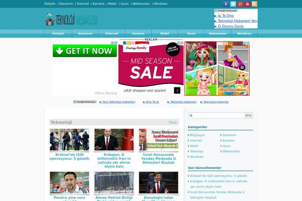 webgezegen.com site used Mercan_temas
