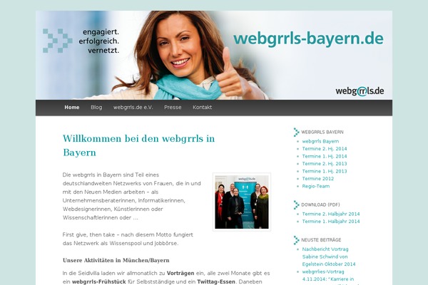 webgrrls-bayern.de site used Twentyeleven-wg