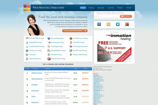 webhosting-directory.org site used Whd
