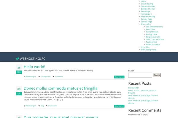 Ecohost theme site design template sample