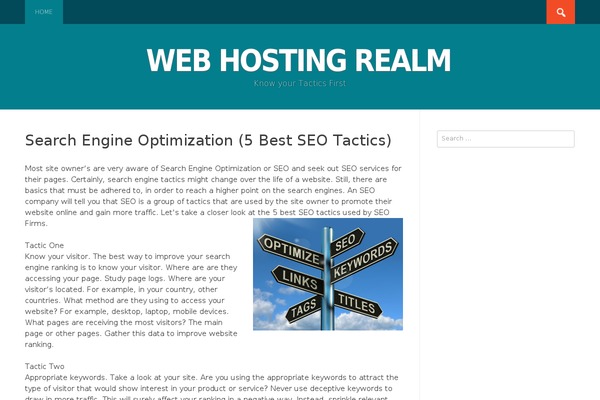 webhostingrealm.com site used Bizmo