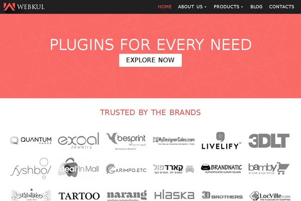 Site using Webkul-page-builder plugin