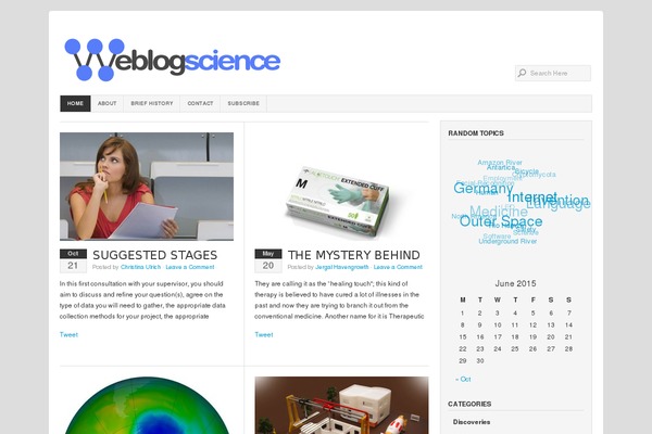 weblogscience.com site used Weblogscience