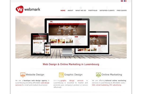 webmark.lu site used Lespaul-child-theme