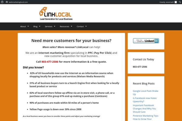 WordPress website example screenshot