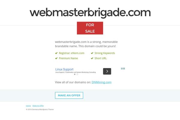 webmasterbrigade.com site used Domena2