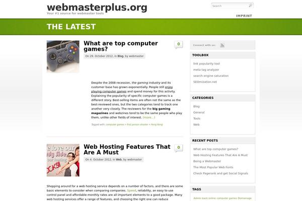webmasterplus.org site used Eco