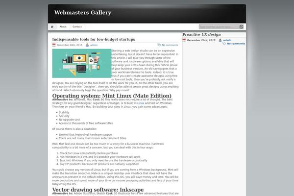 webmastersgallery.com site used iNove