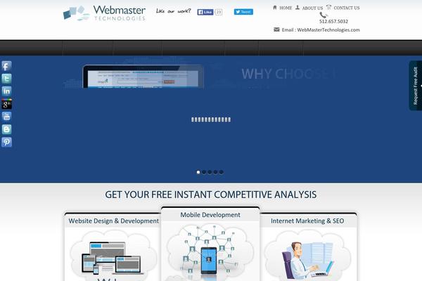 Webmaster theme site design template sample