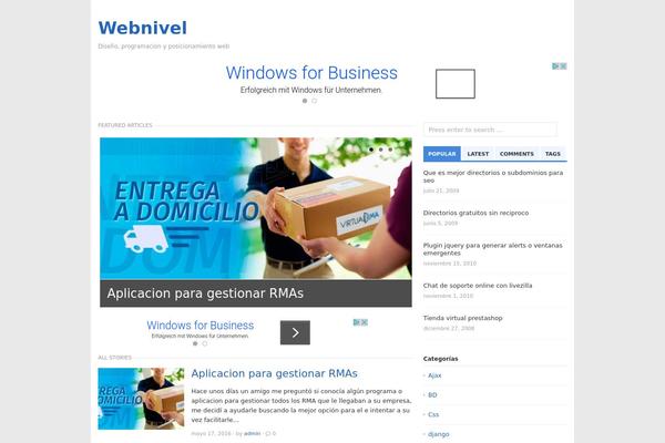 WordPress website example screenshot