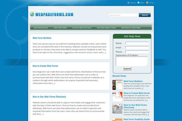 webpageforms.com site used Bluedream