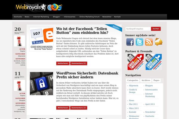 webroyals.com site used Royaltheme